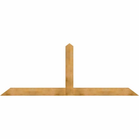 Ekena Millwork Portland Rough Sawn Timber Gable Bracket, Western Red Cedar, 108"W x 40"H x 4"D x 6"F, 9/12 Pitch GBW108X40X0406POR00RWR